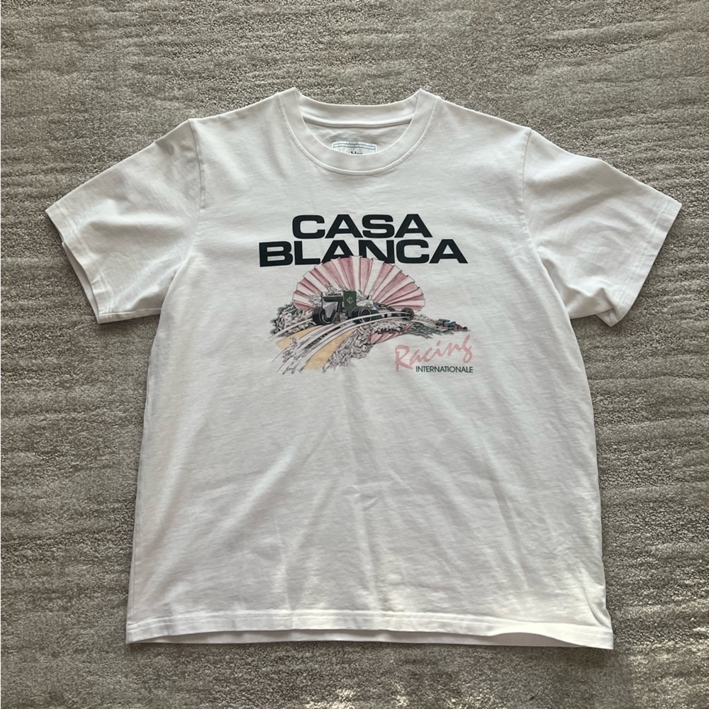 Casablanca Racing Shell cotton T-shirt - Picture 2 of 7